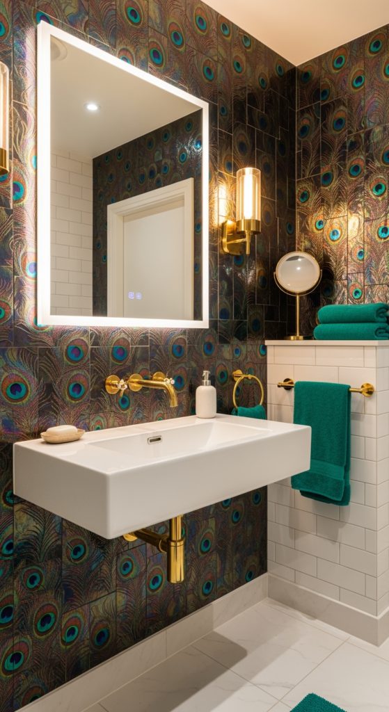23 Blue and Gold Bathrooms That Don’t Look Like Your Aunt’s 1987 Powder Room