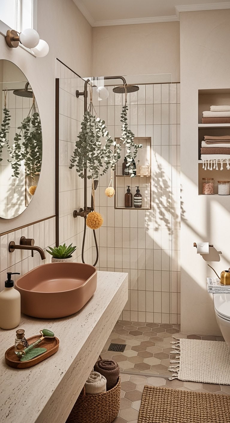stylized aromatic multifunctional bathroom decor