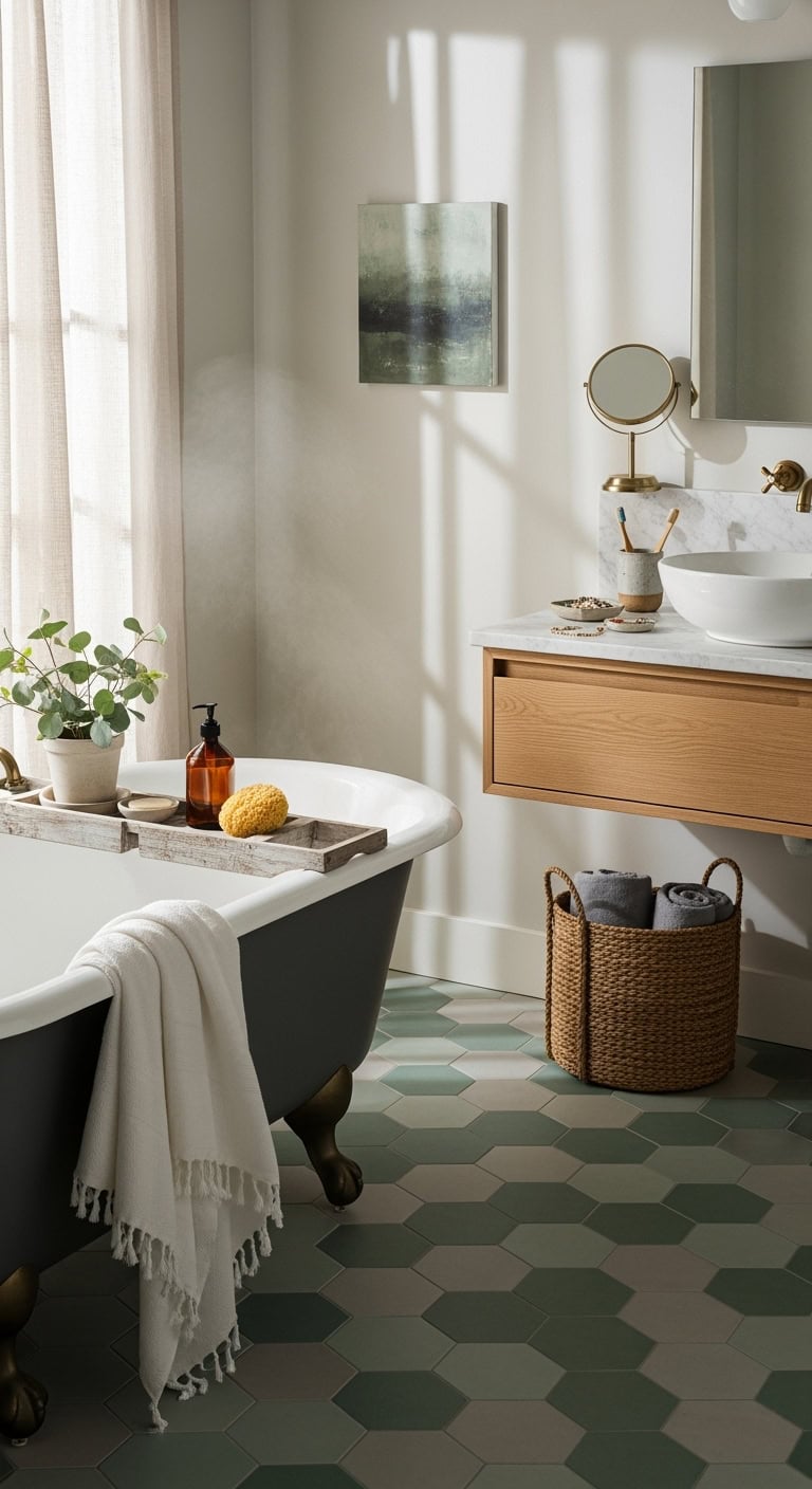timeless dramatic luxurious charcoal tub statement