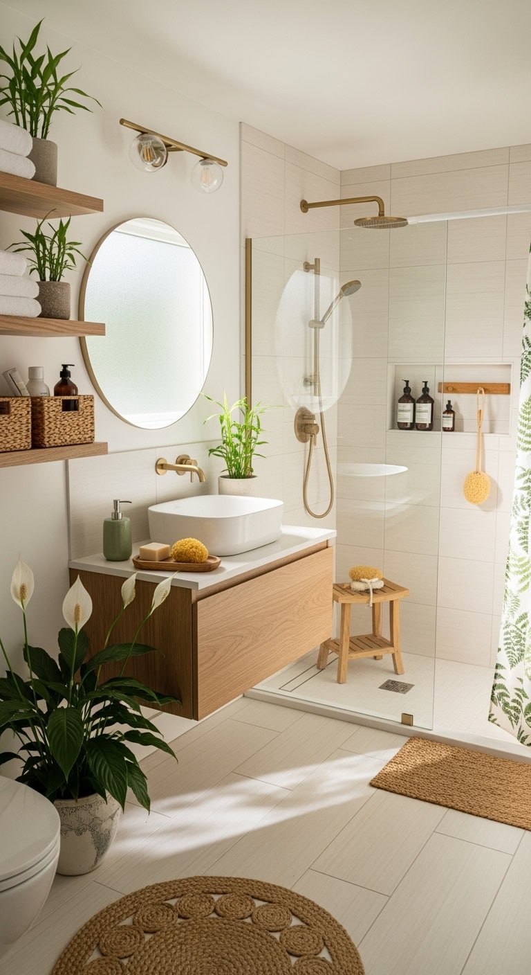 tranquil bamboo inspired bathroom aesthetic
