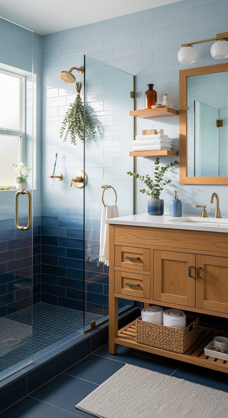tranquil beachy ombre bathroom sanctuary
