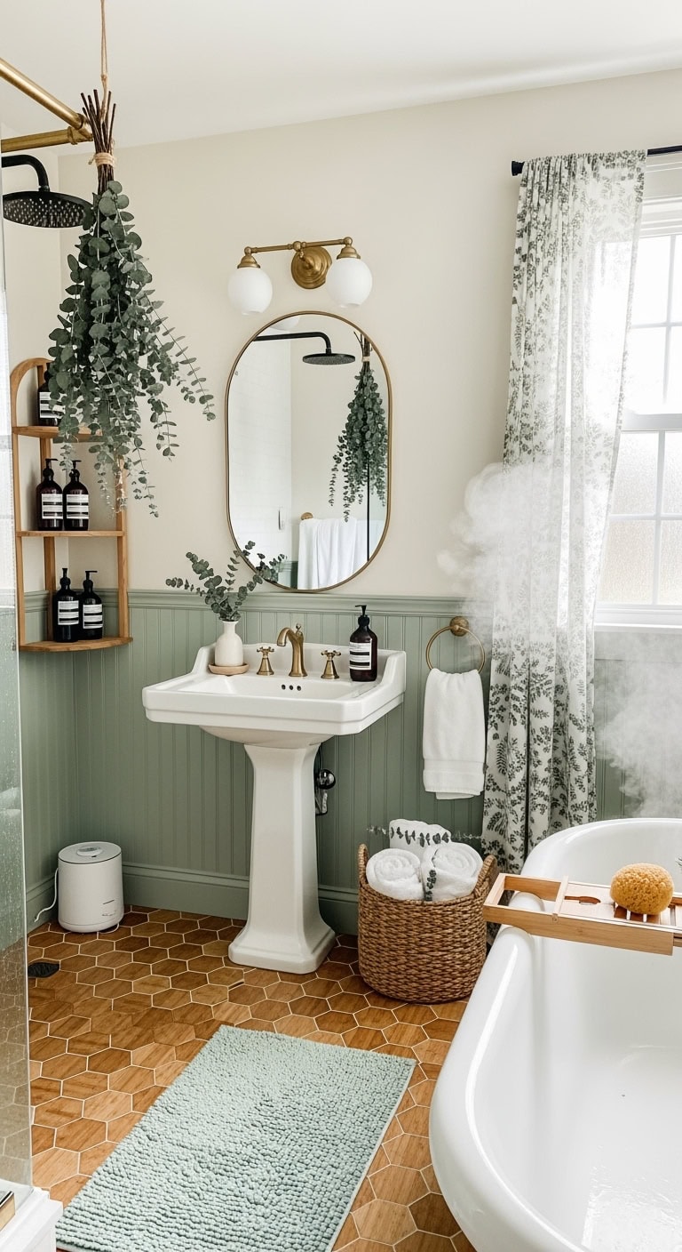 tranquil eucalyptus infused spa shower escape