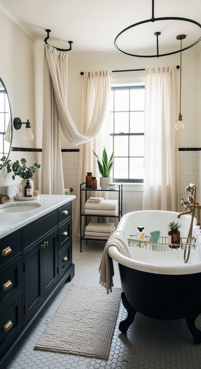 vintage glamorous clawfoot tub centerpiece