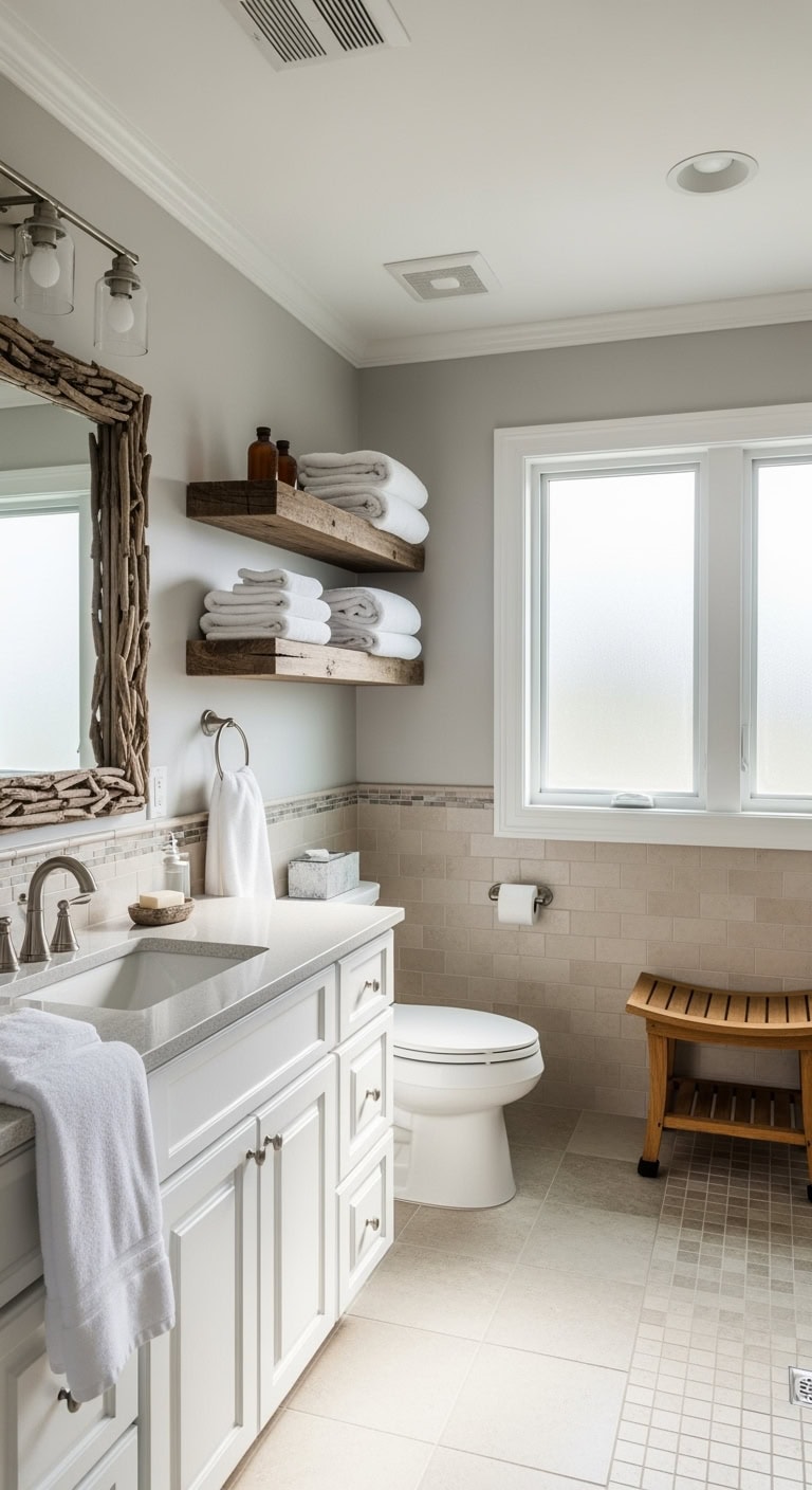 weekend rustic bathroom retreat