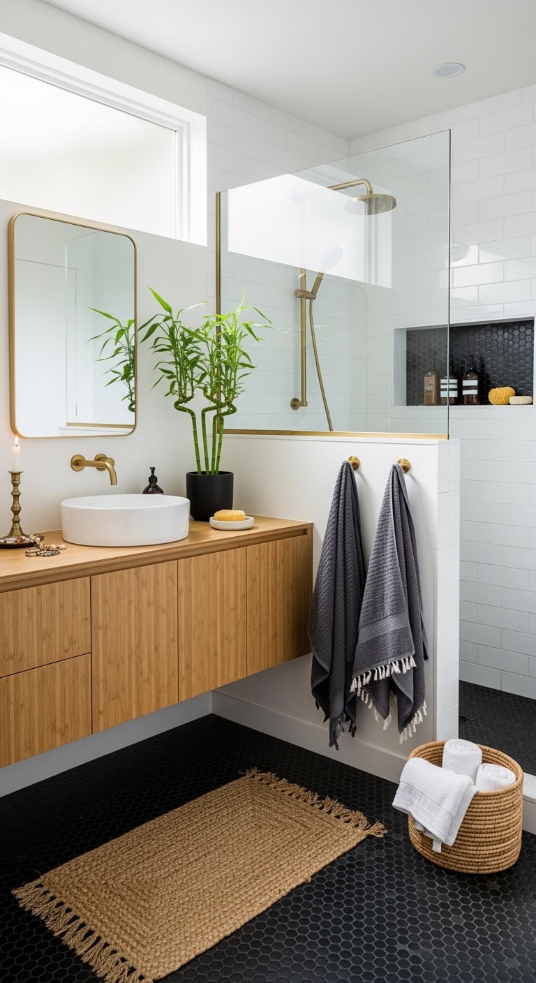 zen inspired modern bathroom design elements