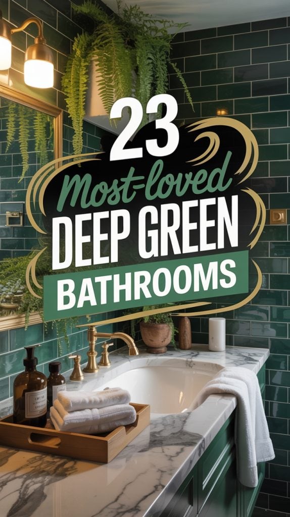23 Most-Loved Deep Green Bathrooms