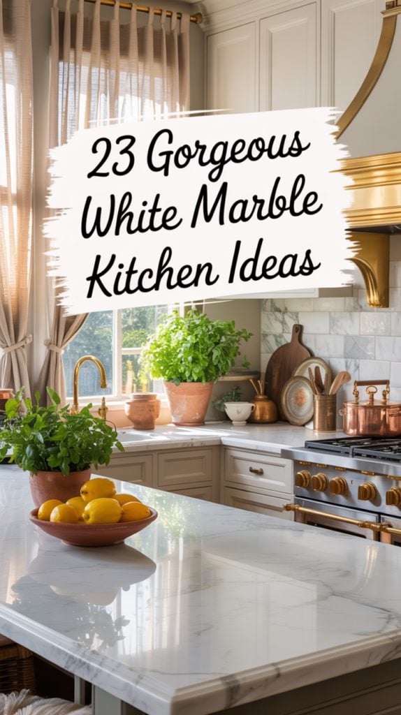 23 Gorgeous White Marble Kitchen Ideas You'll Wish You'd Seen Sooner