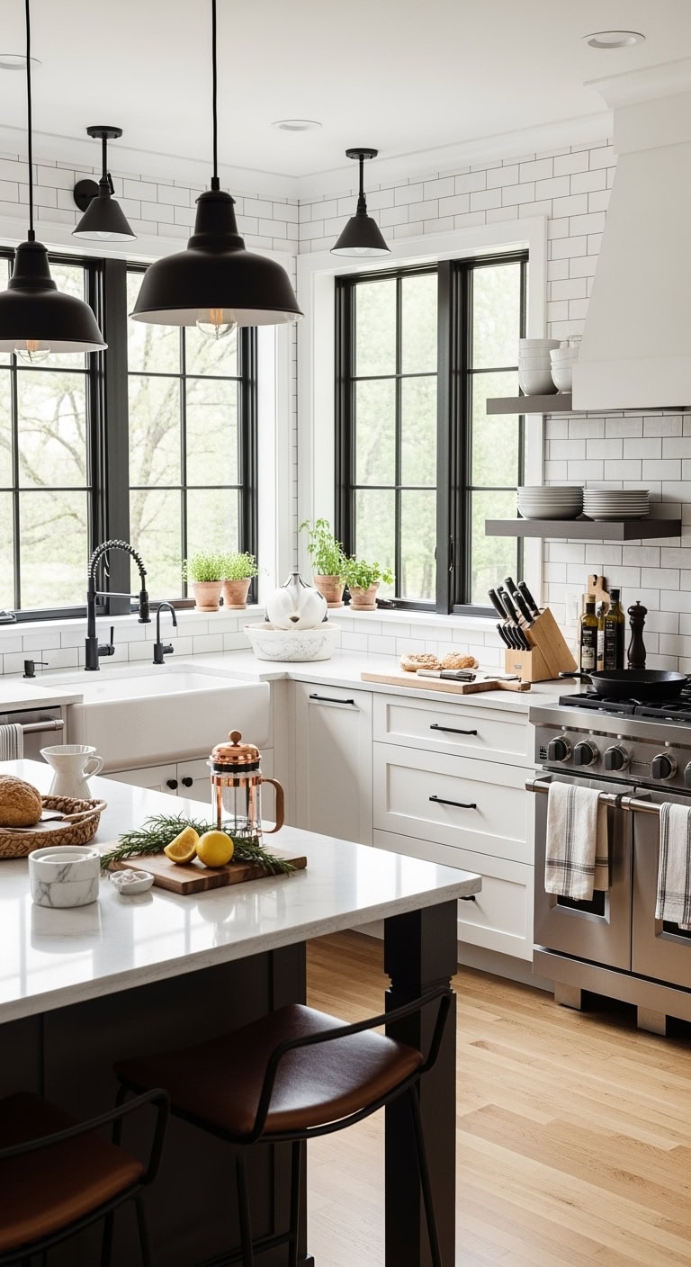 bold black hardware contrast