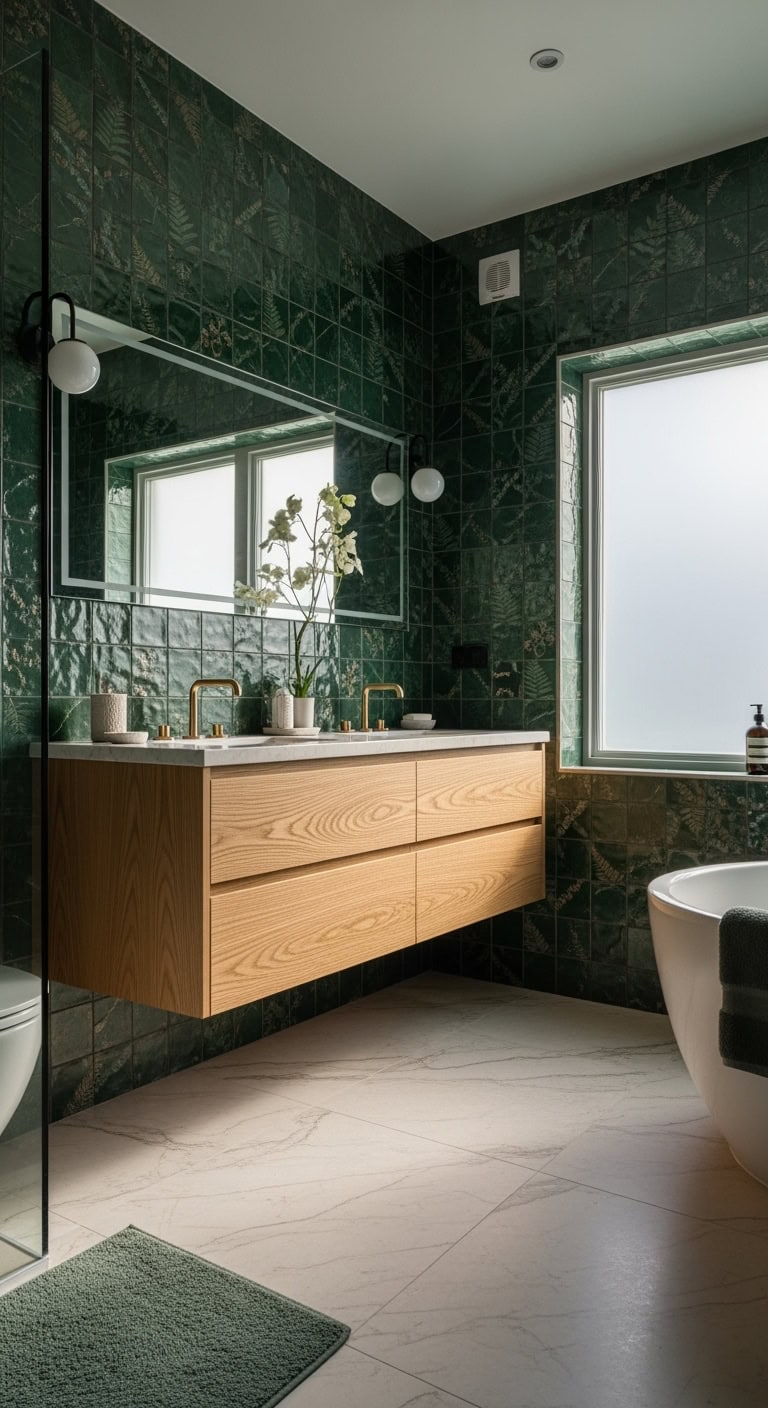 botanical luxury nature inspired bathroom decor