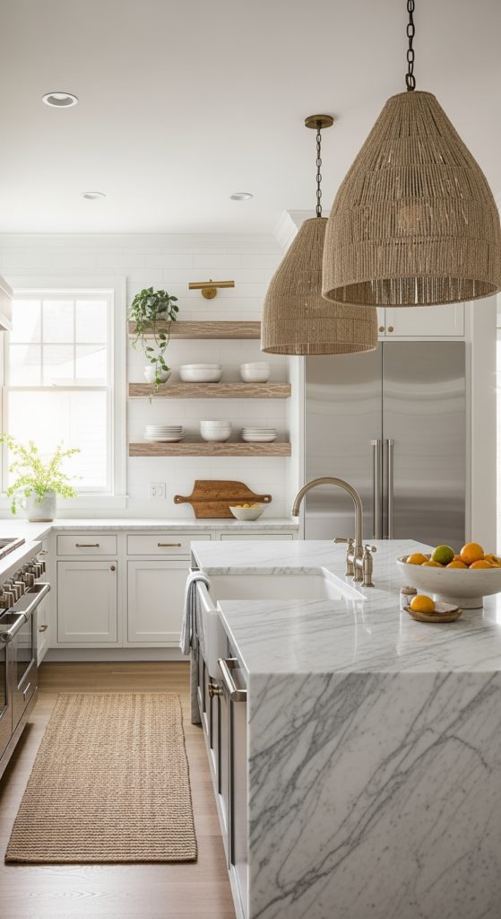 23 Trendy White Coastal Kitchen Ideas That Are Basically Free Therapy