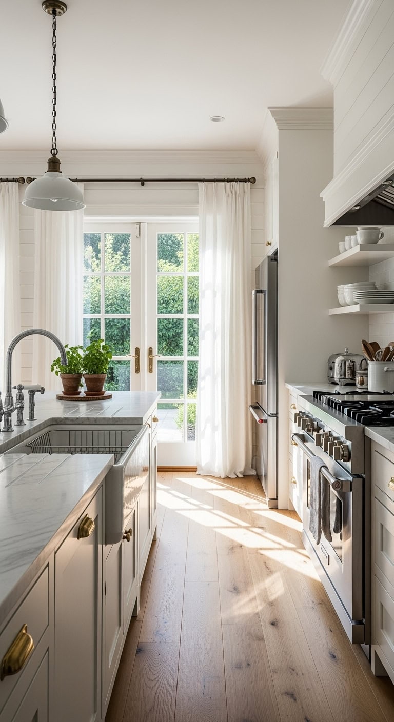 cozy chic white country kitchens