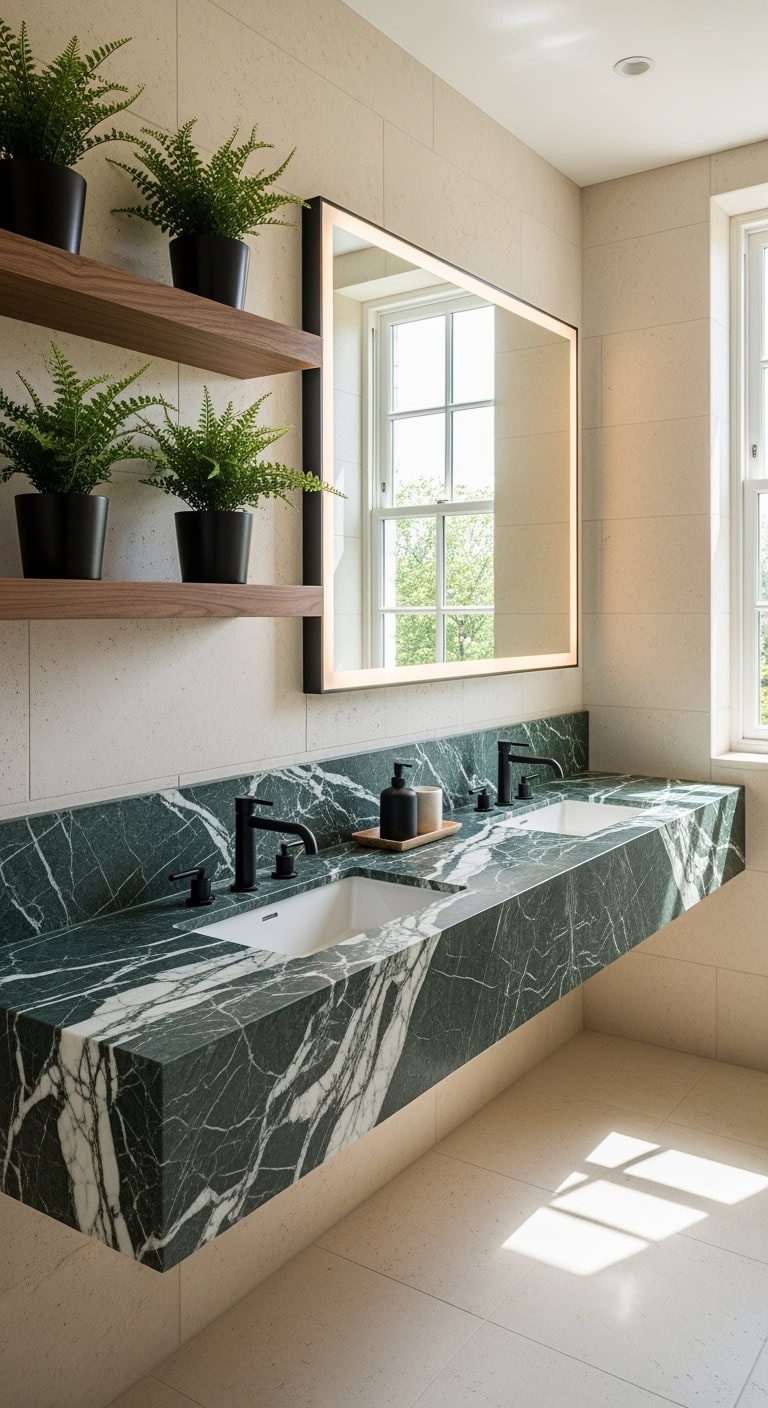 diverse deep green bathroom designs
