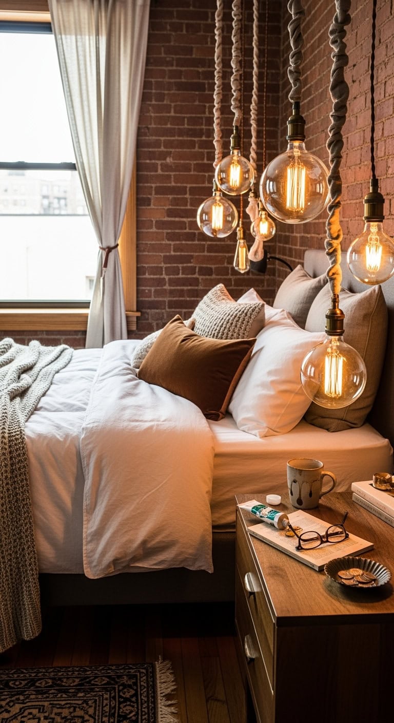 dramatic edison bulb lighting accents