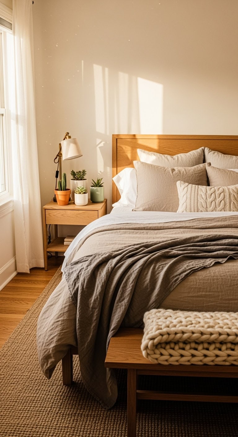 effortlessly elegant neutral linen bedding