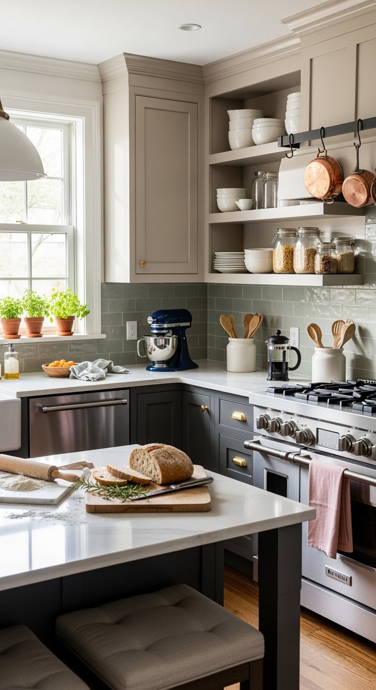elegant neutral kitchen color schemes