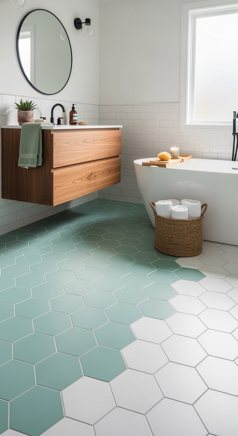 luxe geometric mint tile fantasy