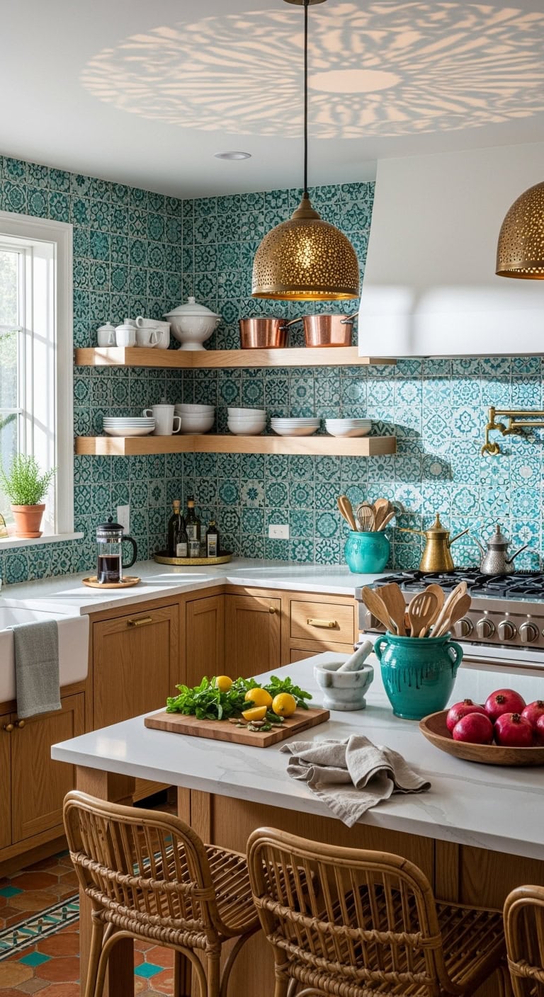 mesmerizing moroccan turquoise tile patterns