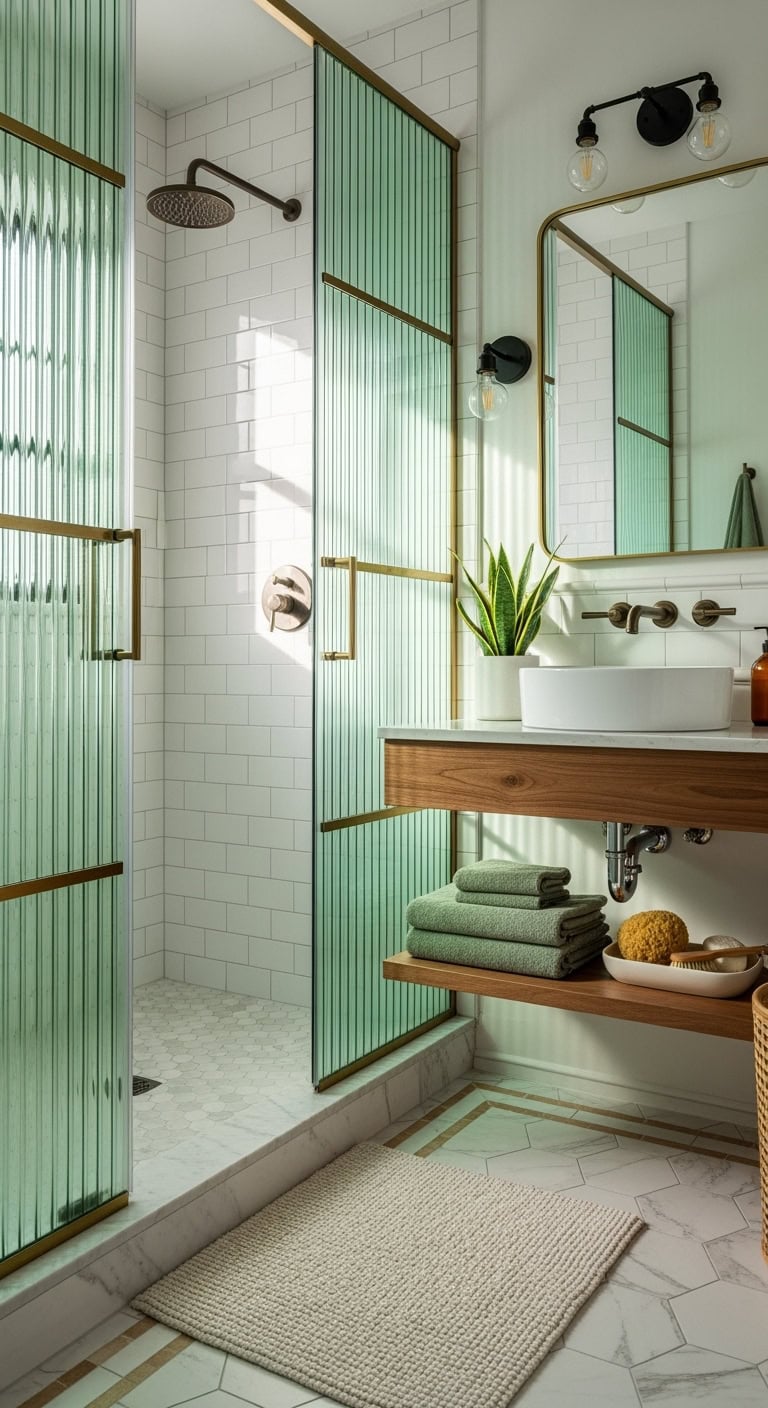 moody vintage luxe glass partition