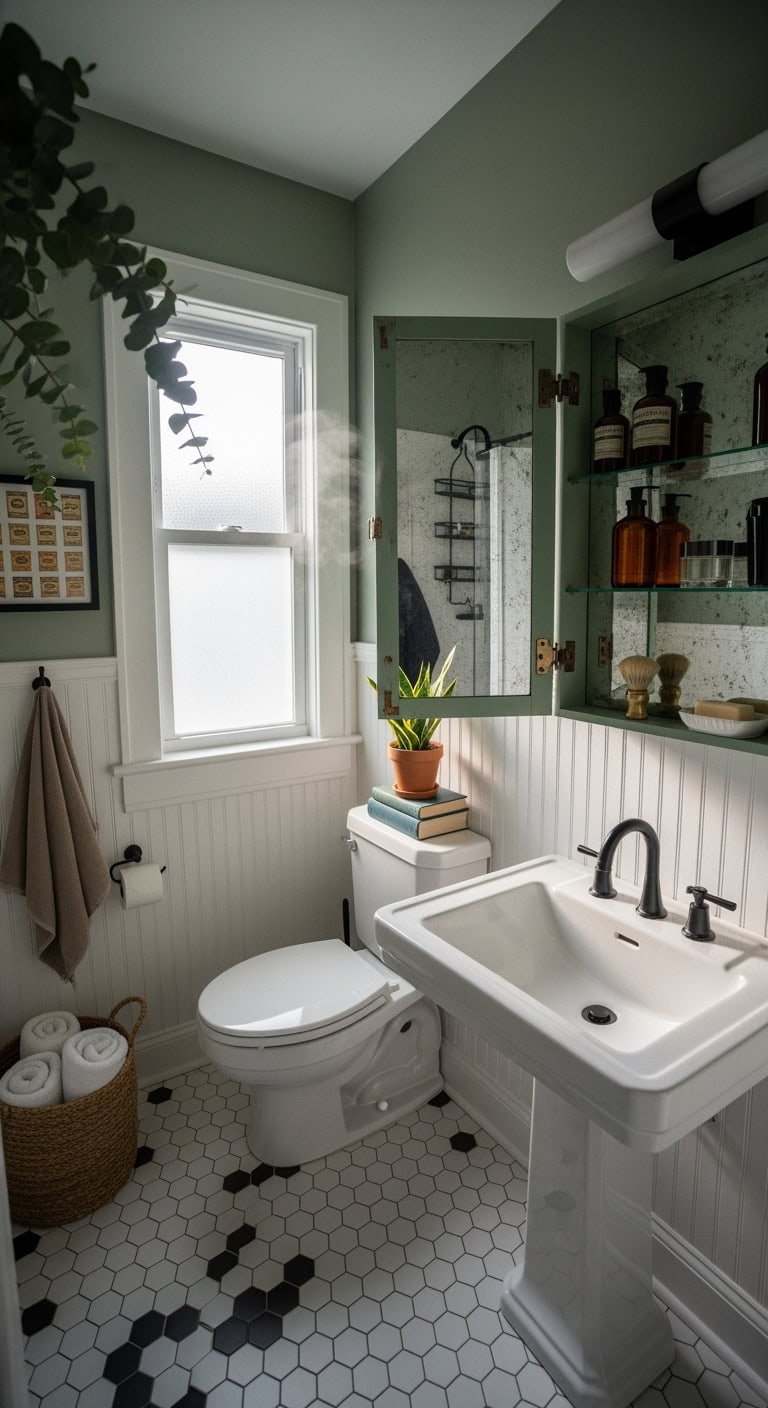 nostalgic vintage bathroom charm