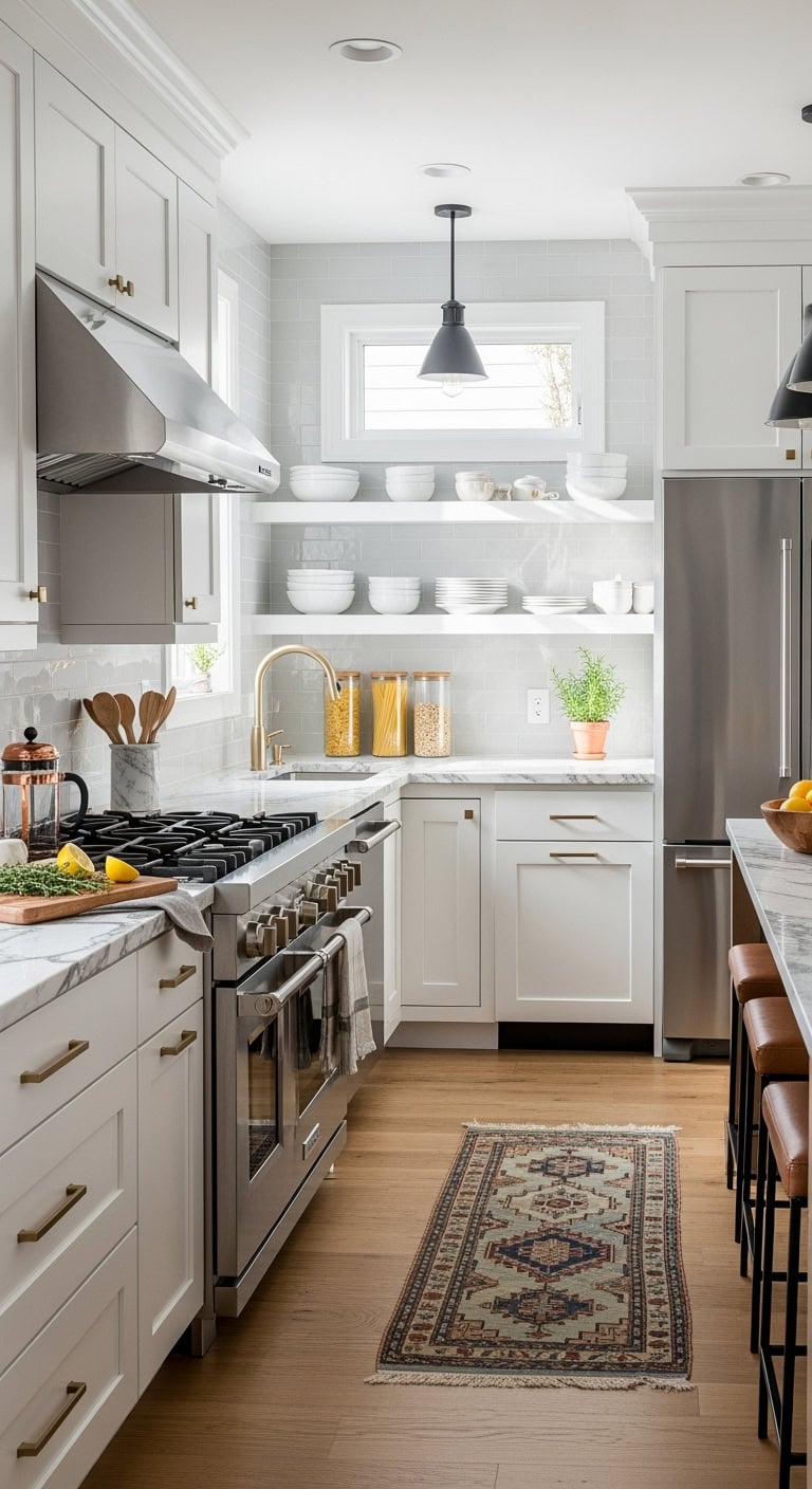 organized elegant practical kitchen storage