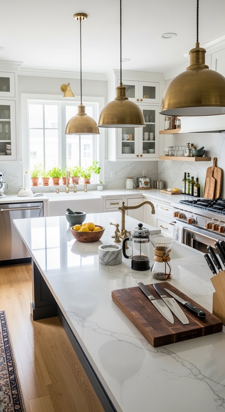 reflective glossy kitchen ambiance enhancement