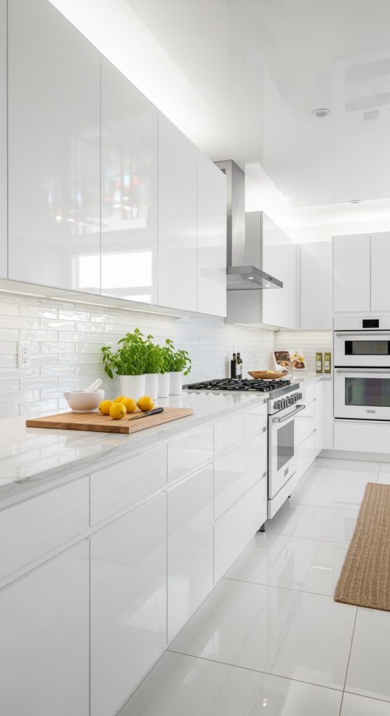 23 Gorgeous White Gloss Kitchen Ideas Your Guests Will Definitely Ask About