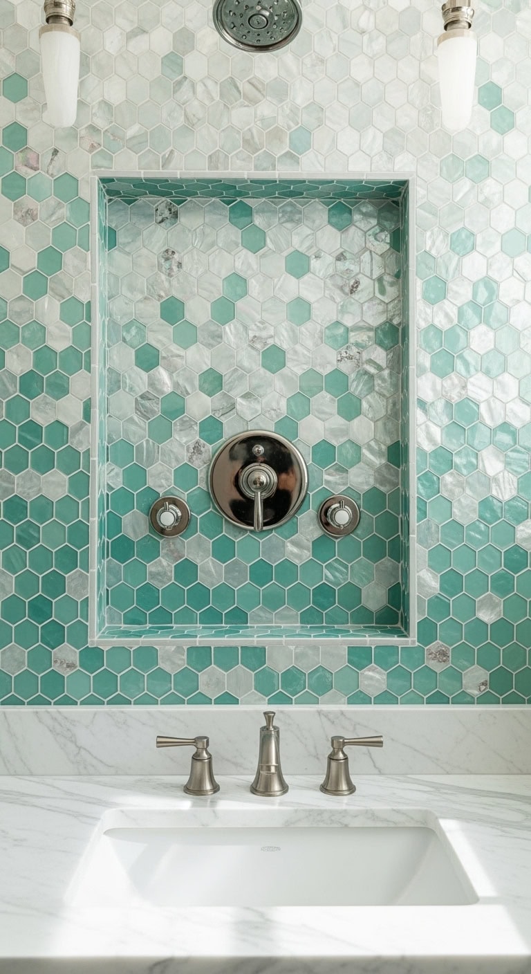 seafoam green bathrooms uniquely designed