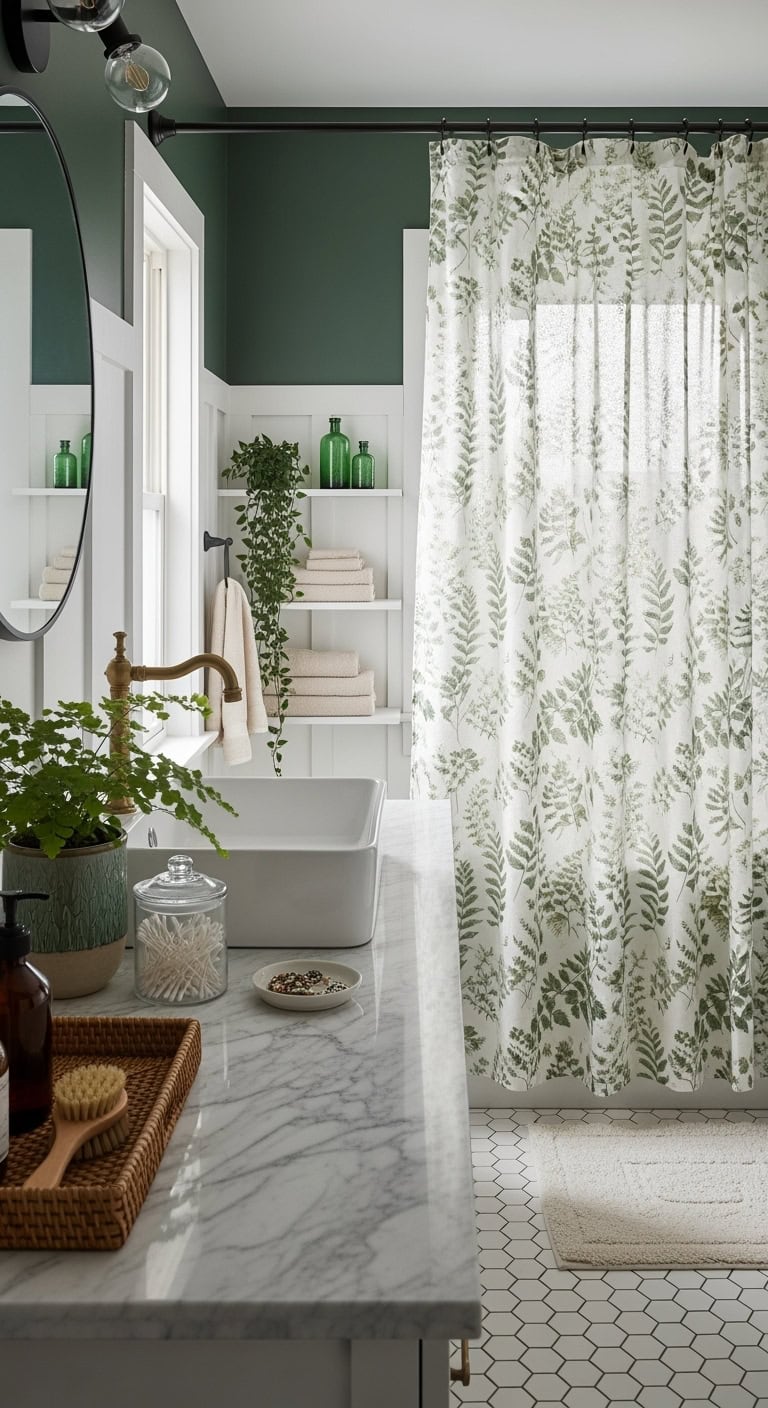 serene botanical shower spa moment