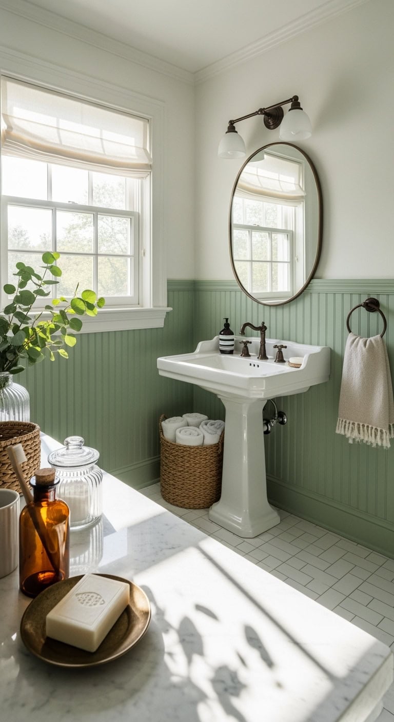 serene natural classic bathroom sanctuary
