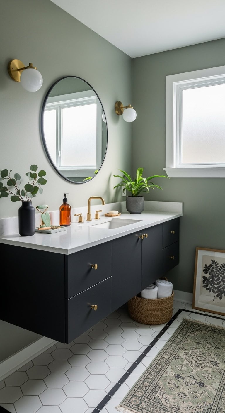 sophisticated calming balanced enjoyable vanity style