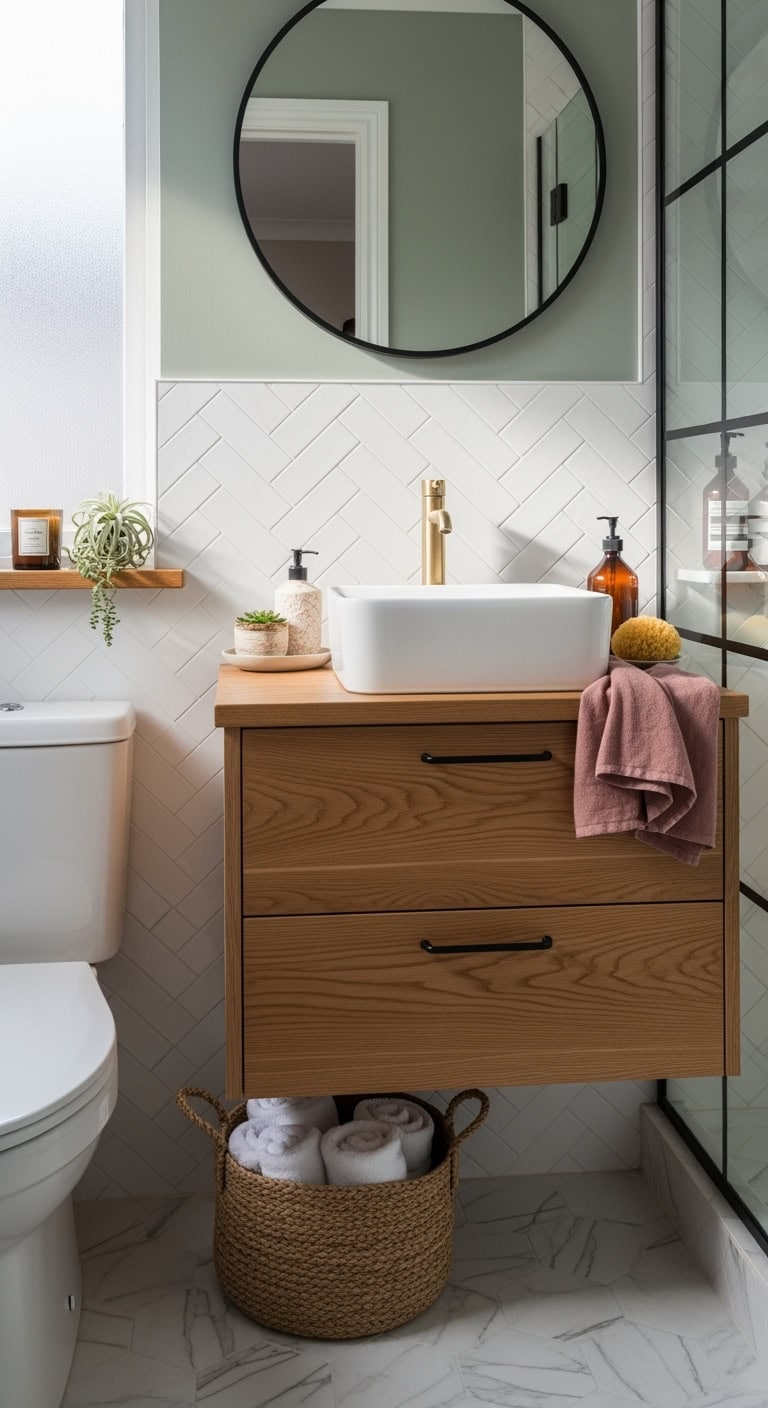 spacious efficient modern minimalist bathroom vanities