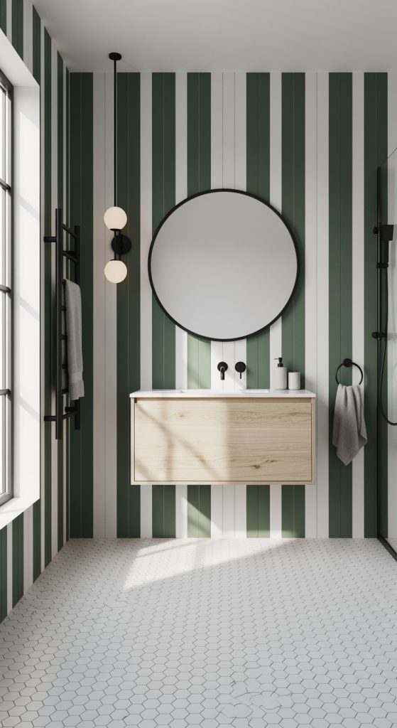 23 Most-Loved Green and White Bathrooms