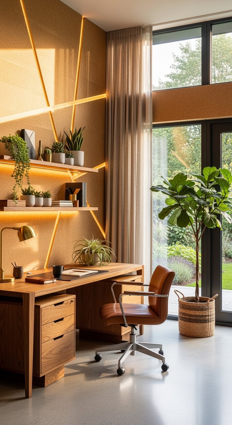 acoustically cozy garden workspace