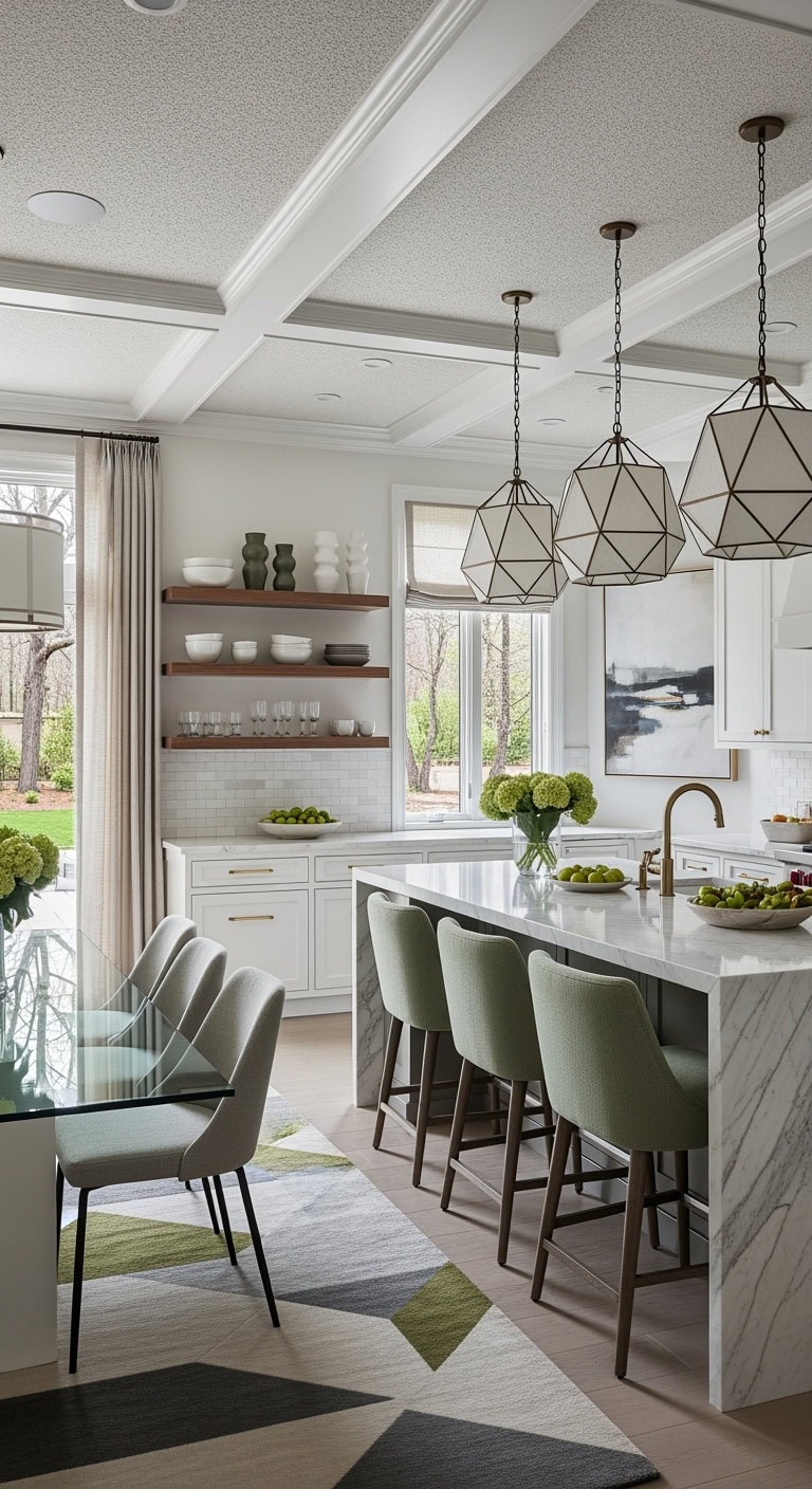 acoustically optimized open concept kitchen design