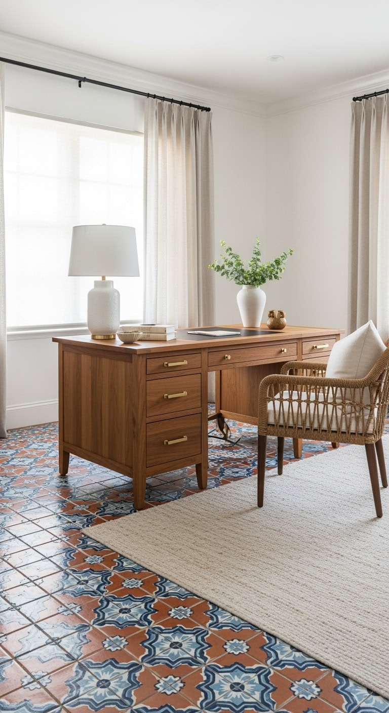 blue home office styles