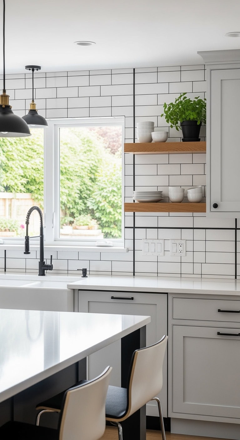 bold graphic modern backsplash