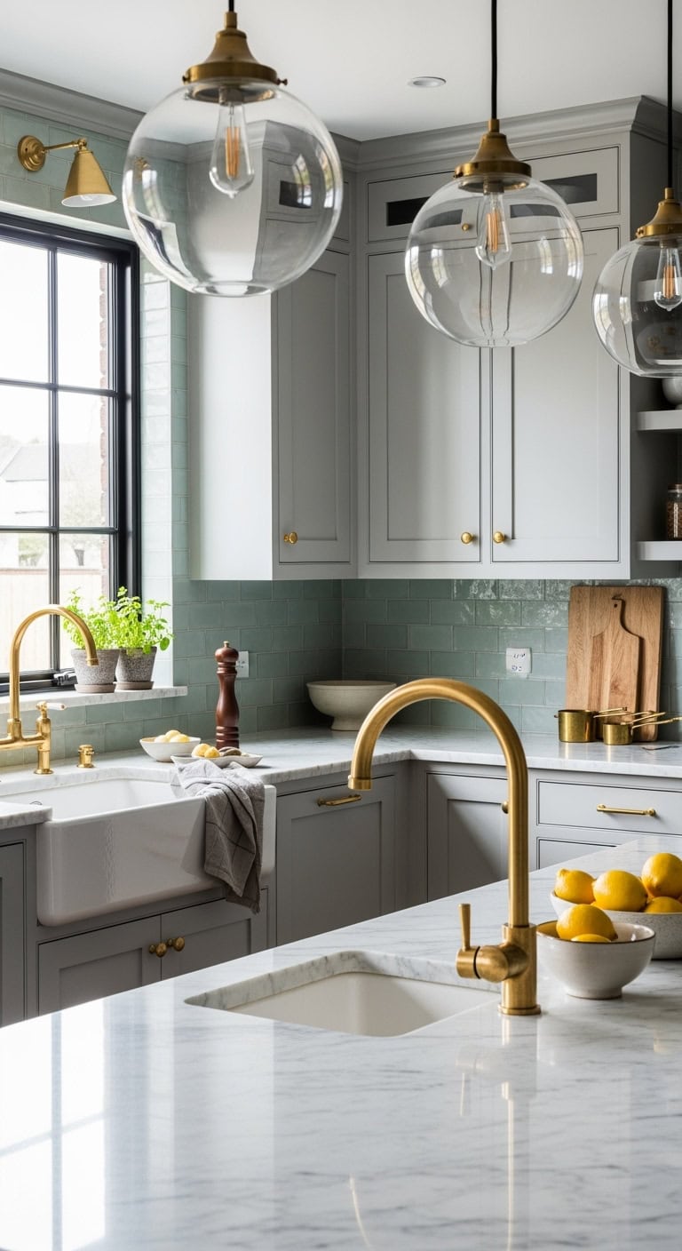 brass fixtures elevate kitchen style