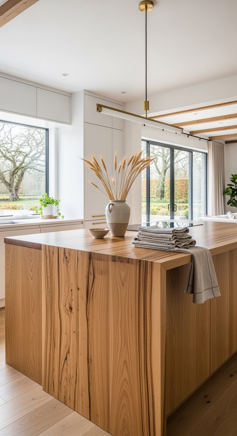 captivating waterfall oak countertop edge