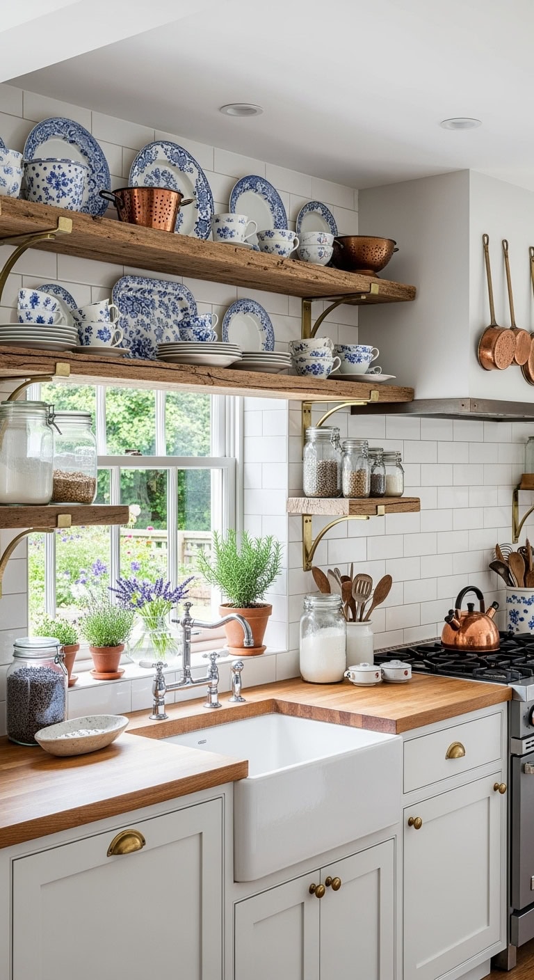 charming vintage farmhouse kitchen display