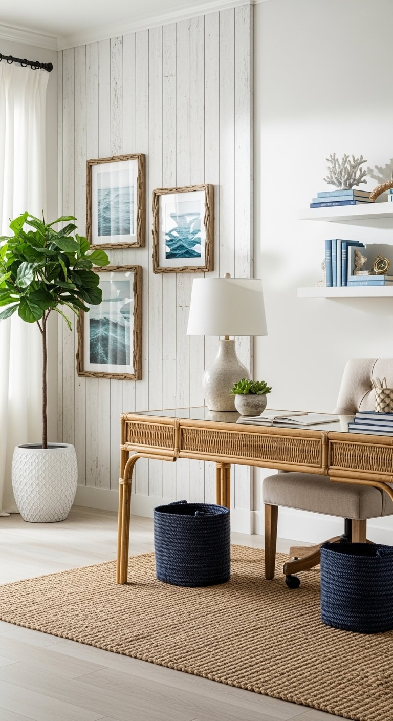 coastal whitewashed textured harmonious