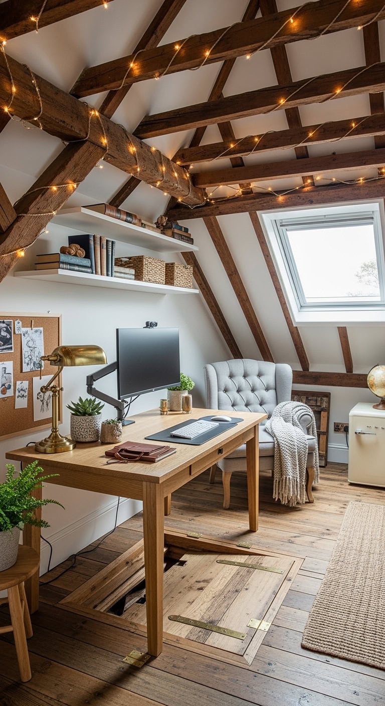 cozy attic workspace transformation