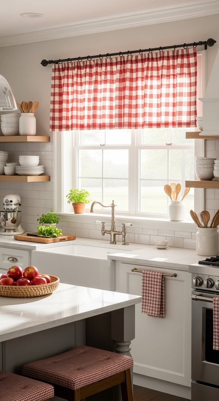 cozy farmhouse checkered charming