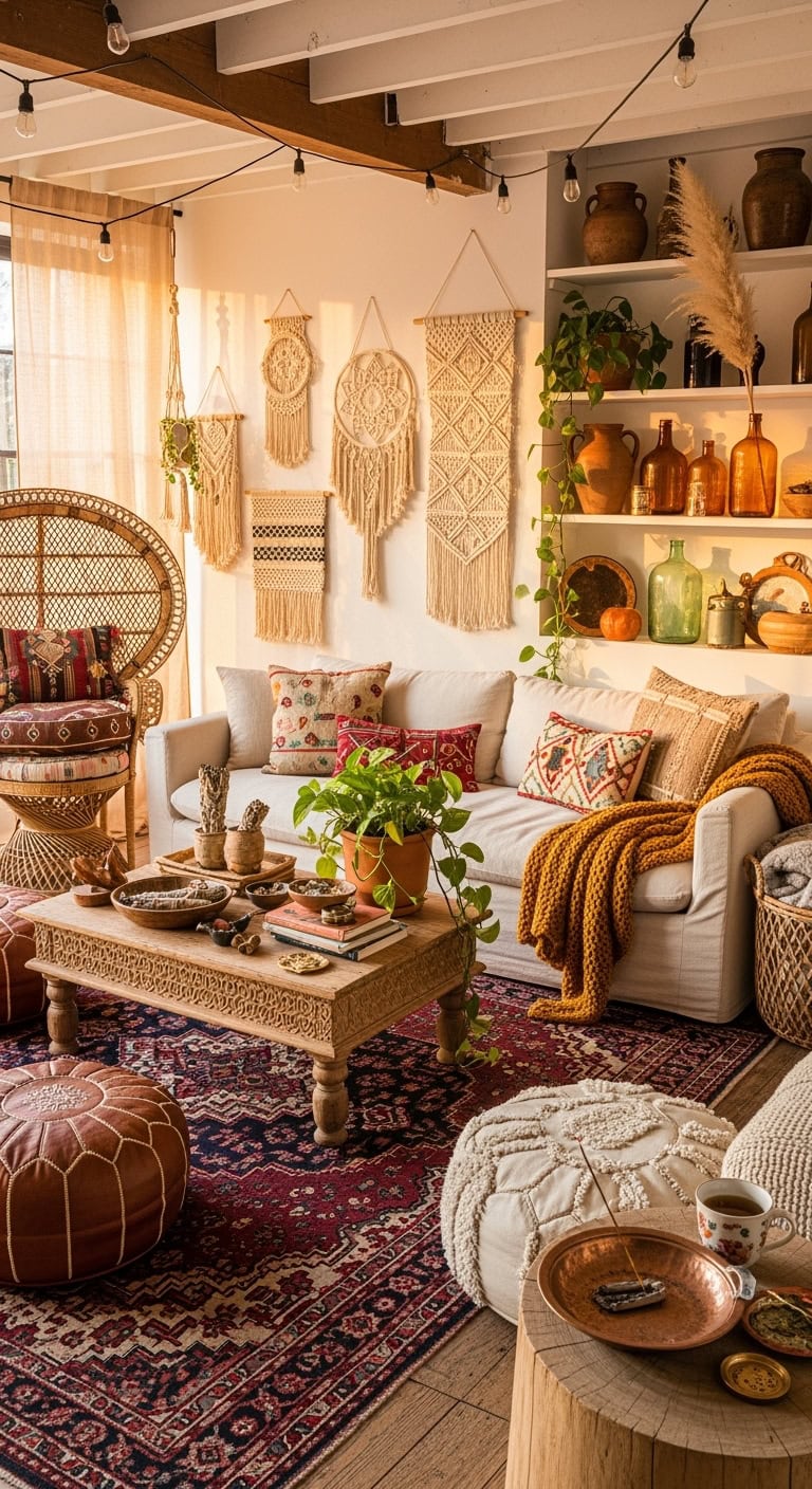 cozy textured eclectic free spirited