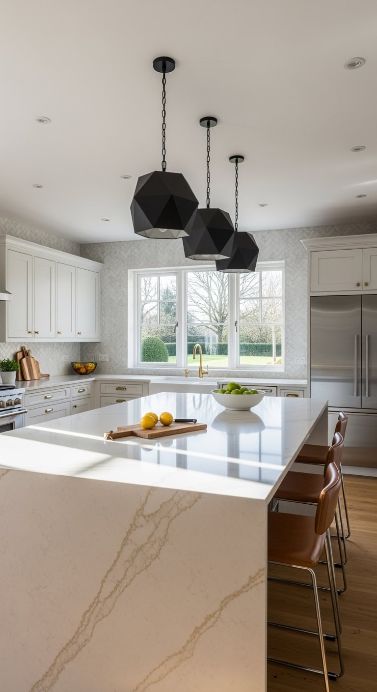 dramatic cascading luminous captivating quartz waterfall