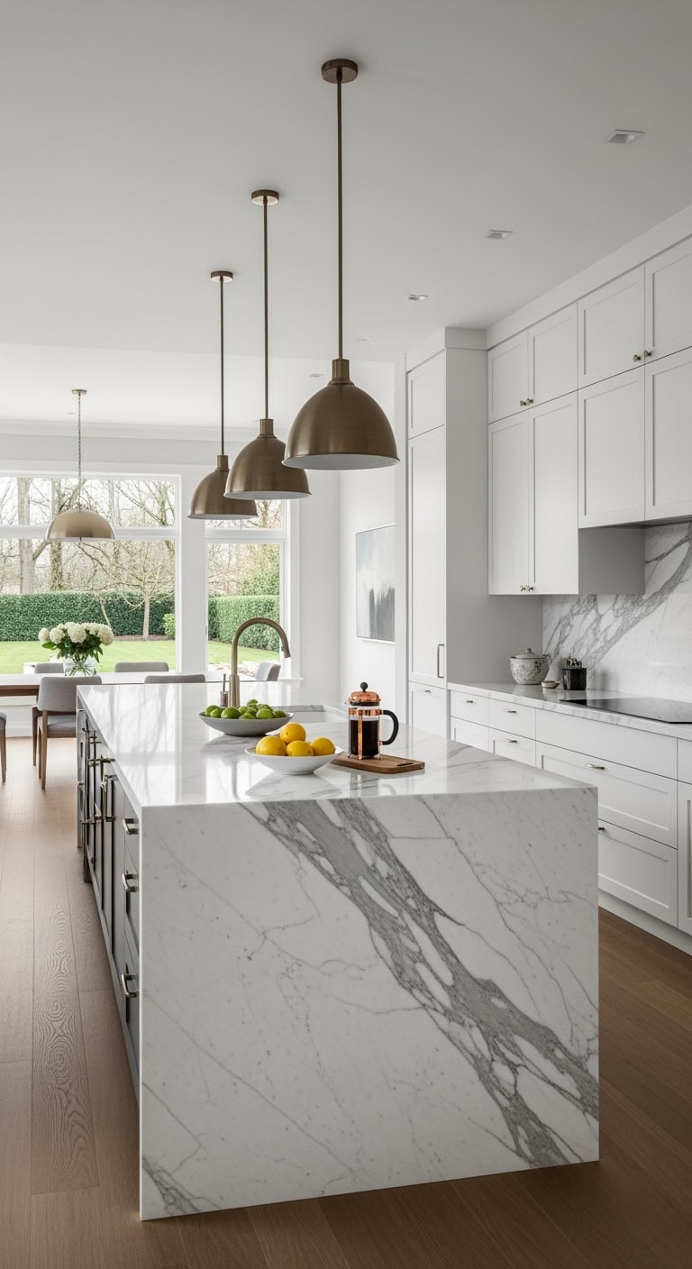 dramatic flowing dynamic coordinated marble veining