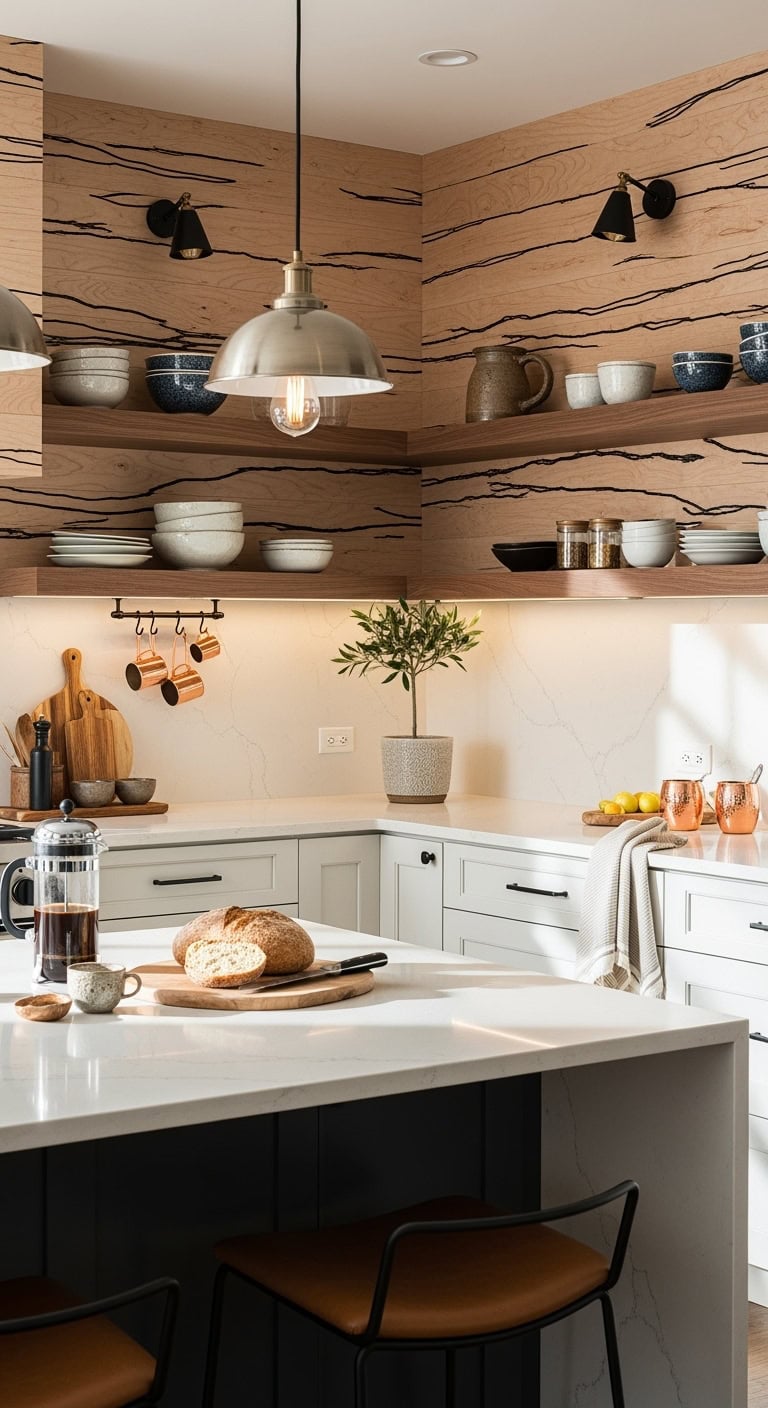 dramatic gallery worthy kitchen feature wall