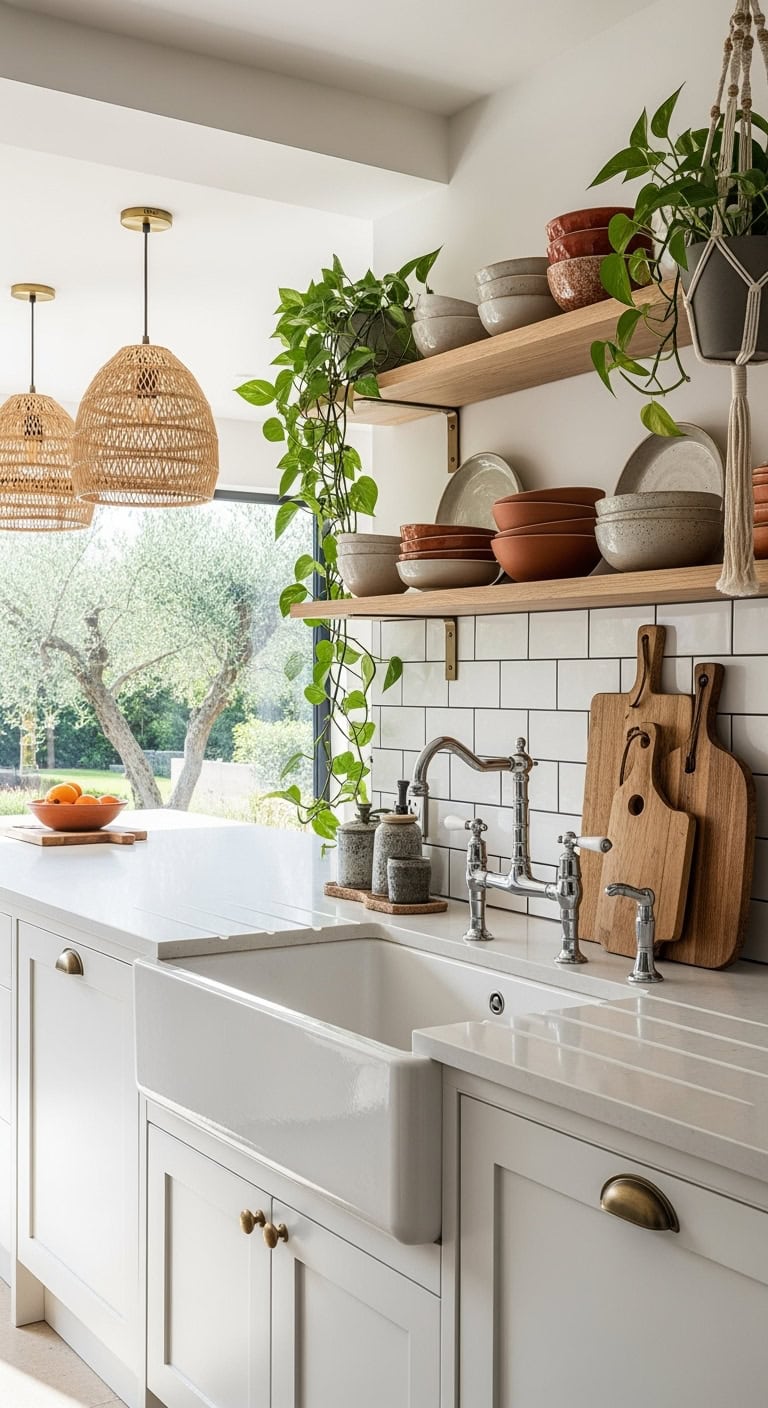 eclectic mixed metal kitchen style