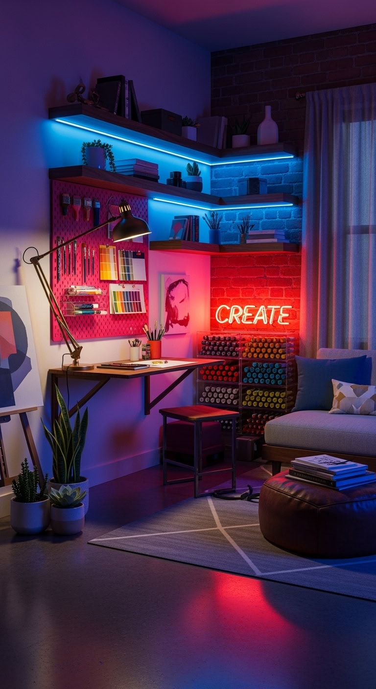 electrifying artistic corner for creativity