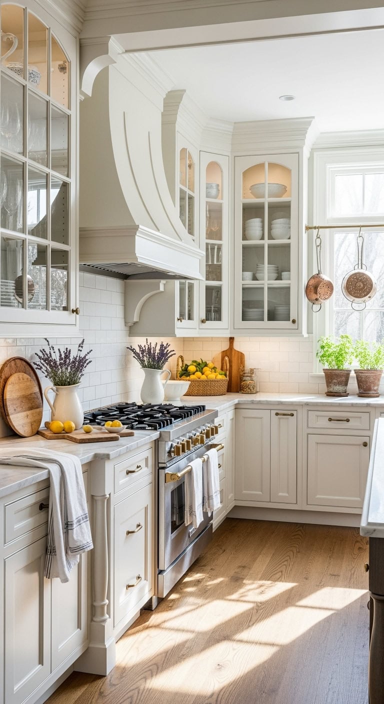 elegant romantic charming french inspired kitchen