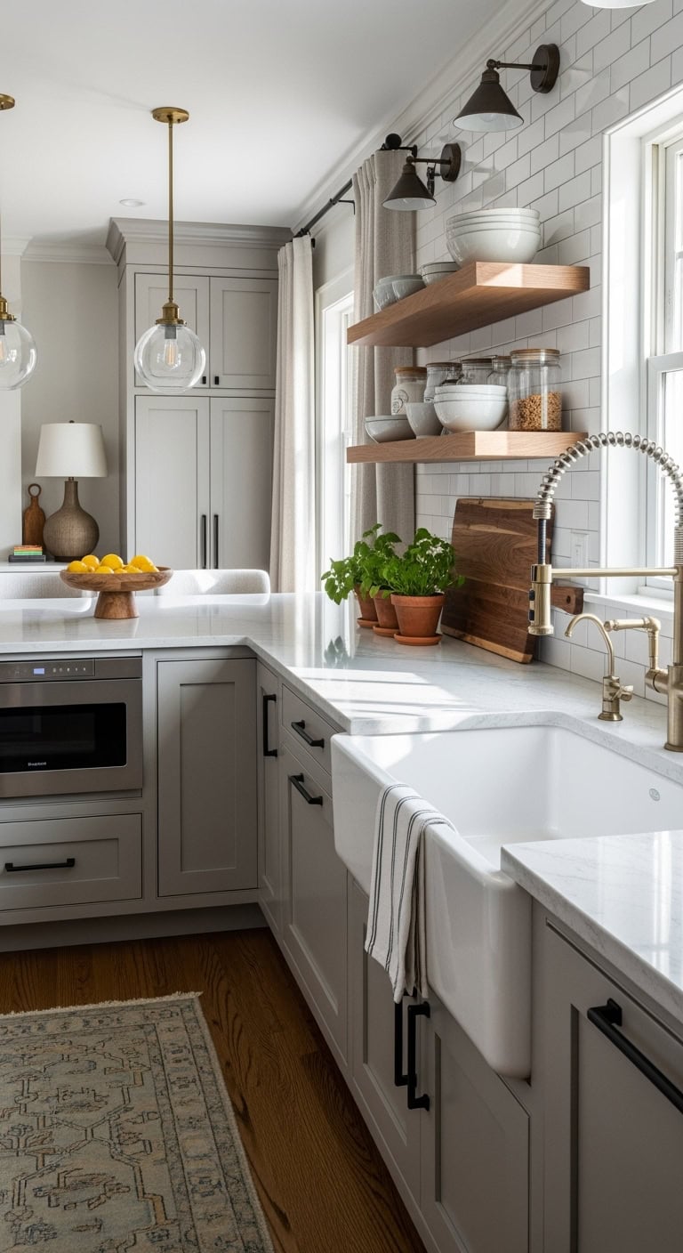 farmhouse contemporary kitchen design integration